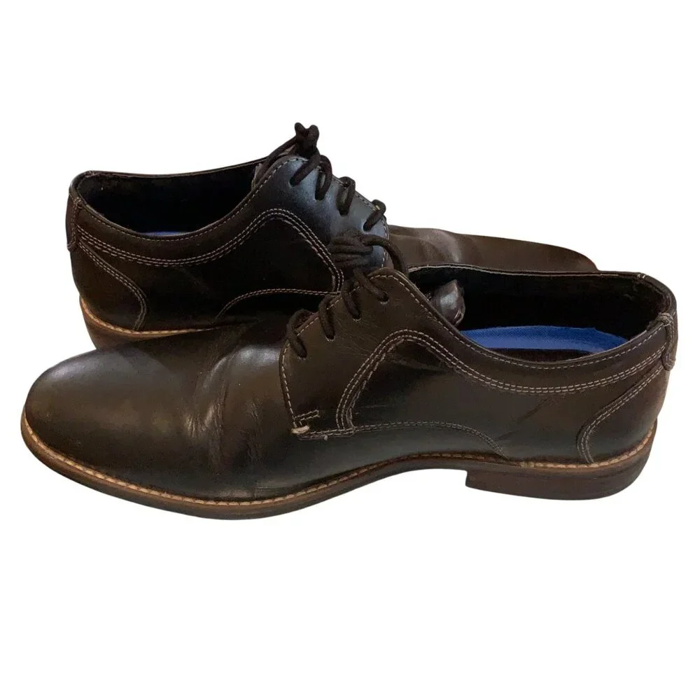 Nunnbush Men's Oxford Shoes Lace-up Westwood‎ Black Contrast Stitching Sz 10M